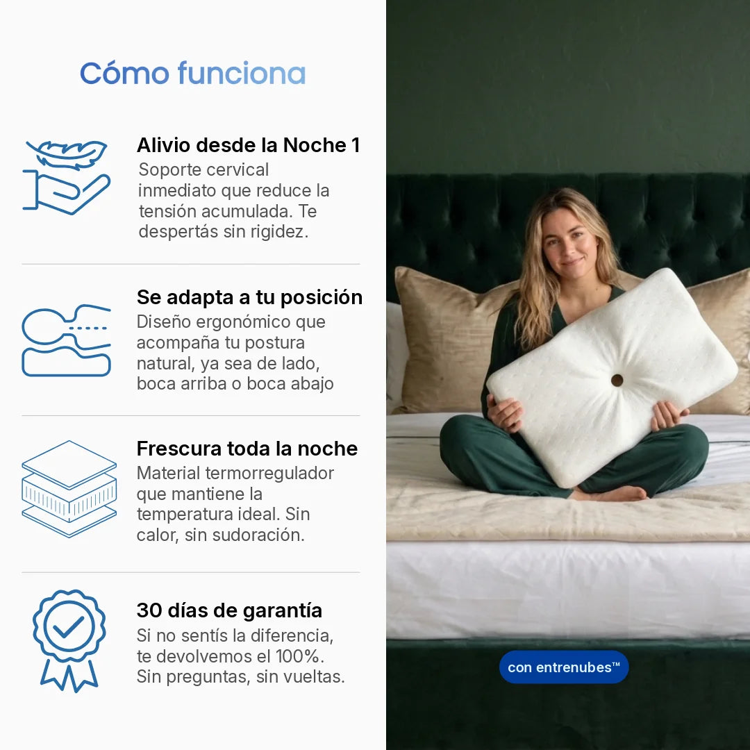 entrenubes™ | Almohada Ergonómica Cervical