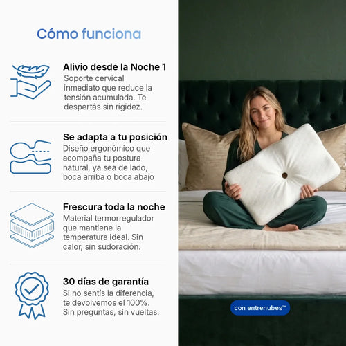 entrenubes™ | Almohada Ergonómica Cervical